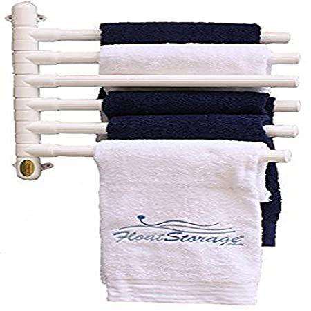 ナビアスストアー送料無料 floatstorage FSTOW6W Original Hanging 6 Towel Rack, White 『1年保証』