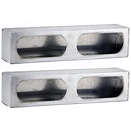 Set of 2， Buyers Products LB3163ALSM-x2 Double Oval， Smooth Aluminum， Tail