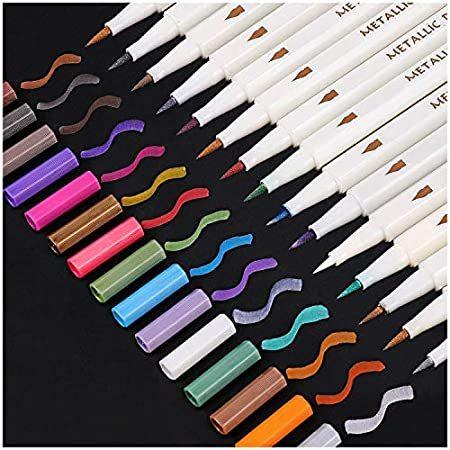 ブラックペーパー メタリックブラシペン メタリックマーカー Dyvicl 送料無料 ロックペインティング ブラシレタ 大人用カラーリング パンプキン ハロウィン その他画材 アート用品 高い素材 Ahmedmostafa Us