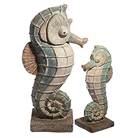 送料無料　Design　Toscano　Seahorse　Family　Sea　FU680070　Statue　Fish　Biscuit　Marine　Coll