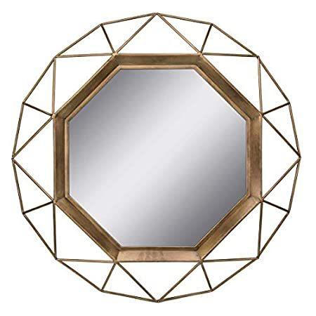 Stonebriar Gold幾何学的ウォールミラー、30 x 30