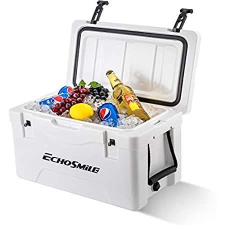 国内最安値！ 40 EchoSmile Quart Cooler Ice Portable Box, Cooler White Cooler Rotomolded クーラーボックス