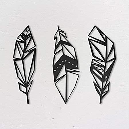 Northshire メタルウォールデコ GeoFeathers メタルウォールアート