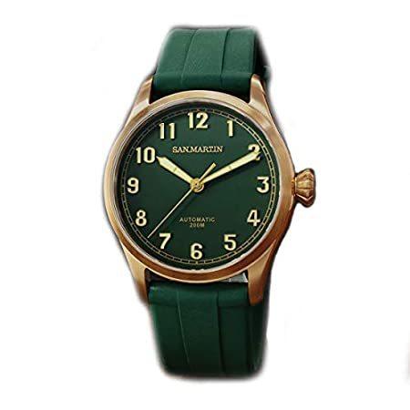 送料無料 San Martin SN043 New Men Automatic Watch Fashion Bronze Diving Watches 300m