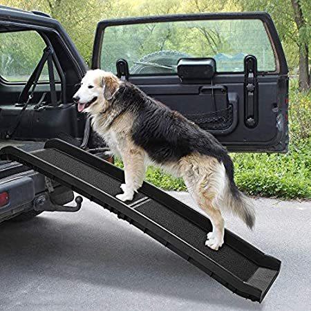 【正規販売店】送料無料 COZIWOW 62”L Heavy Duty Portable Folding Dog Ramps for Large Dogs SUV, Truc