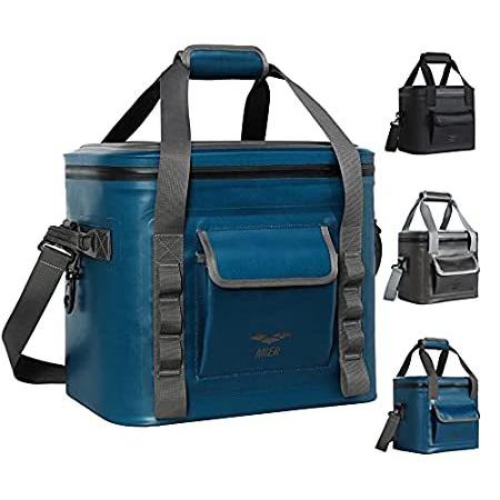上等な Mier ブルー 30缶 ピクニック釣り カヤック 食料品 ゴルフ ビーチ 漏れないランチバッグ 防水断熱ソフトクーラーバッグ クーラーボックス Dilasagramcbse Ac In