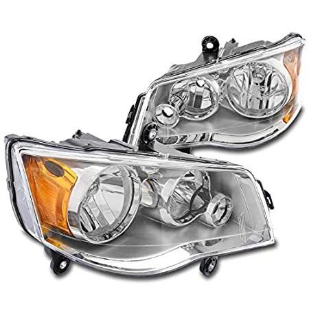 ZMAUTOPARTS Headlights Chrome Compatible with 2008-2016 Chrysler