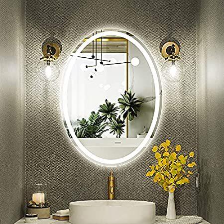 TokeShimi　24　x　Inch　32　Lighted　Mirror　led　Bathroom　Oval　Anti-Fog　Van　Mirror