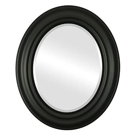 Oval　Beveled　Wall　Home　Matte　Lancaster　Black　Mirror　for　Decor　Style