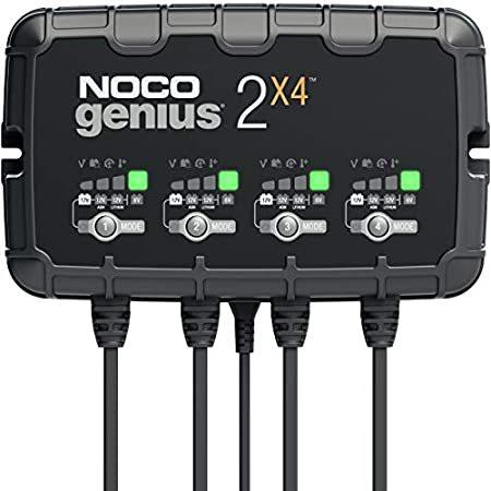 送料無料 NOCO GENIUS2X4， 4-Bank， 8-Amp (2-Amp Per Bank) Fully-Automatic Smart Charge
