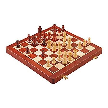 Folding Wooden Magnetic Travel Chess Set - 12