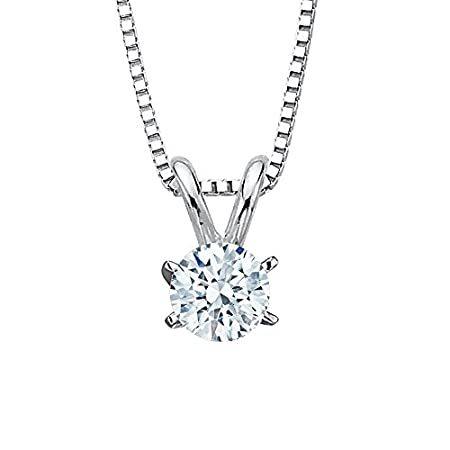 送料無料 1.13 ct. L - SI2 Round Brilliant Cut Diamond Solitaire Pendant Necklace inのサムネイル