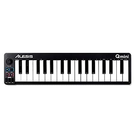 送料無料 Alesis MIDIキーボード USBコントローラー 32鍵 ベロシティ対応 音楽製作ソフトウェア付属 Qmini