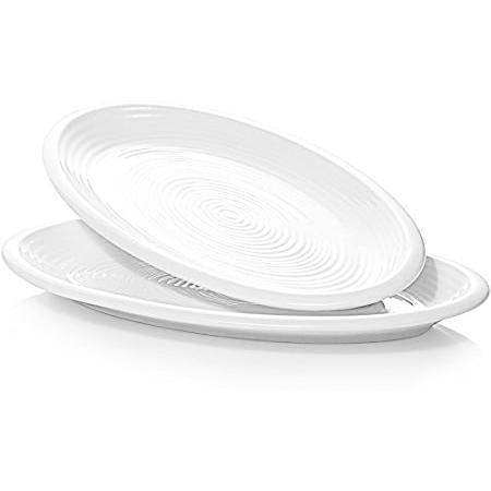 【ギフ_包装】 DOWAN Plates Dinner Oval Plates, Serving Inches 12 - Platters Serving Oval その他鍋、グリル