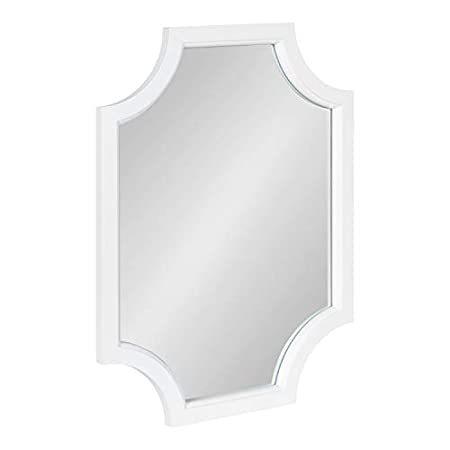 Kate and Laurel Hogan Modern Scallop Wall Mirror, 18 x 24, White, Decorativ