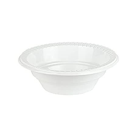 超熱 Plasticpro Round Plastic Plates And Bowls Microwaveable, Disposable, White, その他鍋、グリル