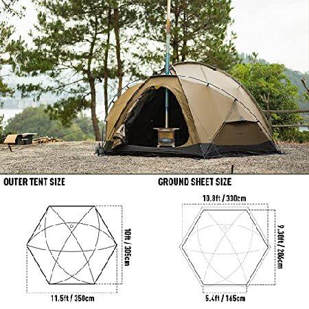 Dome X4 | Freestanding Dome Hot Tent | POMOLY (with a Fireproof