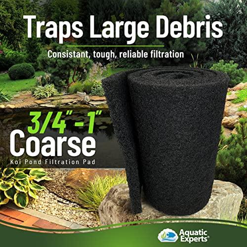 Aquatic Experts Classic Koi Pond Filter Pad COARSEBlack Bulk Roll Pond