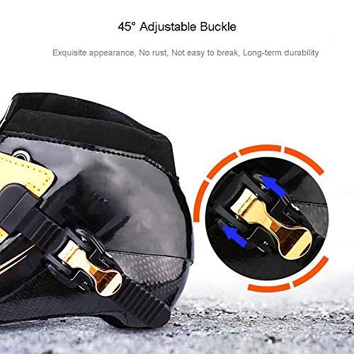 【値段交渉可：送料込】 UYBAGプロスピードスケートシューズ保護具付き男女用インラインスケート子供用ローラースケートカーボンファイバー4 90/100/110 mmホイール黒32 【IQ1934344517】(69338円)