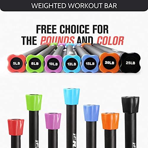 RitFit 20 LBウェイトワークアウトバー、ヨガ用ボディエクササイズバー、家庭やジムでの筋力トレーニング RitFit LBウェイトワークアウトバー ヨガ用ボディエクササイズバー 家庭やジムでの筋力トレーニング