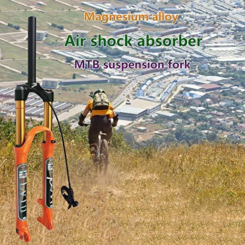 海外品 LvTu 26 27.5 29インチマウンテンバイクフロントフォークトラベル140 mmオレンジ、超軽量合金MTBエアフォークリバウンドアジャストサスペンション(カラー:S 【VQL8835319380】(31671円)
