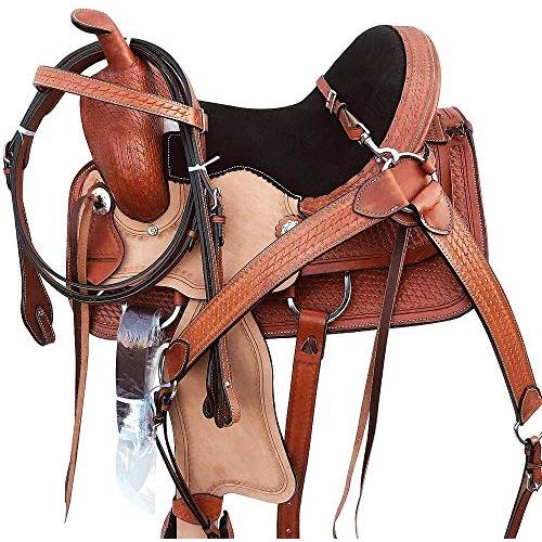 【正規品】 スター商事株式会社レザーウエスタンコンフィバレルレーシングプレジャートレイル馬革サドル;14-18インチシート。(18インチ) 【S1548738809】(55516円)