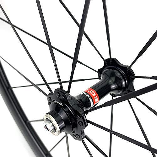 《送料込》 ELITEWHEELS 700 cロードバイク用カーボンホイールセットクリンチャー:Novatec A 271/F 372 SBハブ55 mm奥行28 mmクリンチャー用カーボンロードバイク用ホイ 【NAN2848824777】(102119円)