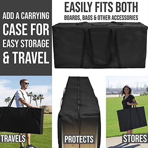 「人气商品」 Skips Garage Burnt Wood Cornhole Board Set-Premium 2 x 4 (24インチx 48インチ) -ボード2枚とコーン充填袋8枚が付属 【MYK3109801126】(111474円)