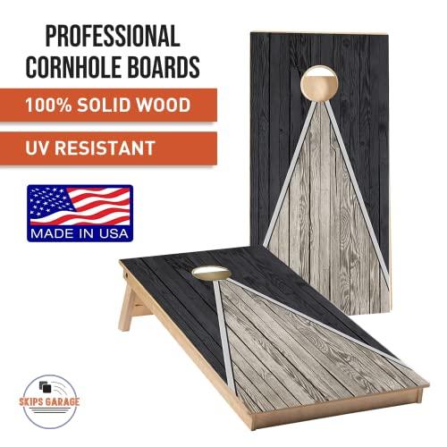 「人气商品」 Skips Garage Burnt Wood Cornhole Board Set-Premium 2 x 4 (24インチx 48インチ) -ボード2枚とコーン充填袋8枚が付属 【MYK3109801126】(111474円)