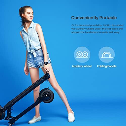 A7人気シール帳 スマートAPP搭載折りたたみ式電動キックスクーター 「LIVALL」 、8インチソリッドタイヤ&空気入りタイヤのスクーター調光式アンビエント照明、ダブルブレー 【L2765801386】(99143円)