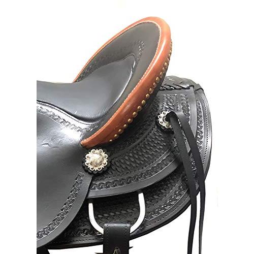 【〜6/6まで出品】 アイーシャインターナショナル本革洋馬サドルバレルレーシングタックセットヘッドストール&胸当て付 【VQ1649824460】(59140円)