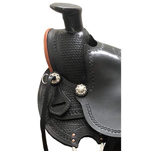 【〜6/6まで出品】 アイーシャインターナショナル本革洋馬サドルバレルレーシングタックセットヘッドストール&胸当て付 【VQ1649824460】(59140円)