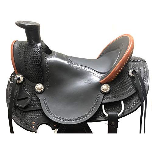 【〜6/6まで出品】 アイーシャインターナショナル本革洋馬サドルバレルレーシングタックセットヘッドストール&胸当て付 【VQ1649824460】(59140円)