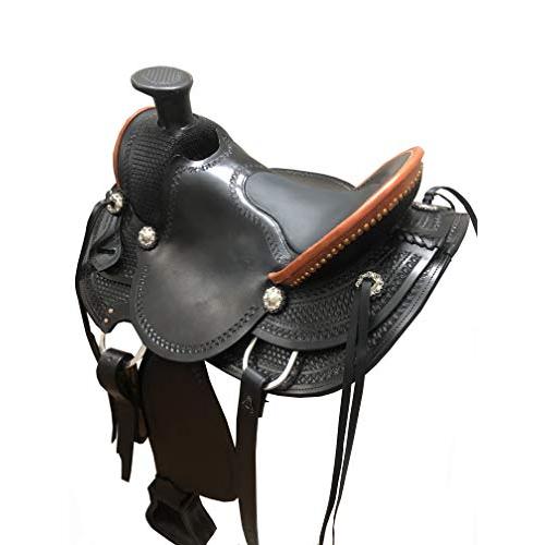 【日本未発売】 アイーシャインターナショナル本革洋馬サドルバレルレーシングタックセットヘッドストール&胸当て付 【TMF1451839049】(52043円)