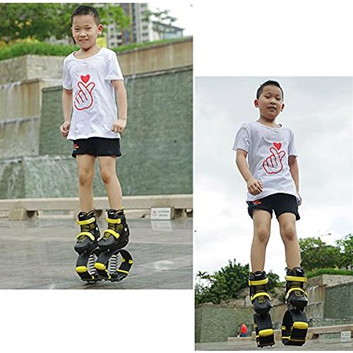 中古 KTTR大人・子供・青少年カンガルーシューズ跳躍高床フィットネス運動反重力ランニングブーツ黄色跳ね靴L 【LWH7201008805】(25813円)