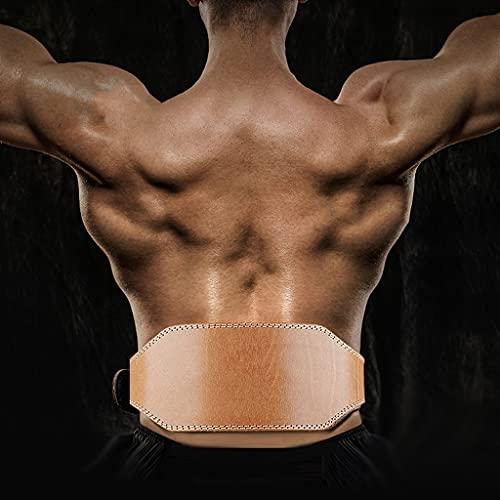 新品未使用！ ウェイトベルトフィットネスベルト茶革素材強度トレーニング腰保護具スクワット補助プロ用保護ベルト(カラー:ブラウン2、サイズ:大) 【RIZ9077842574】(32541円)