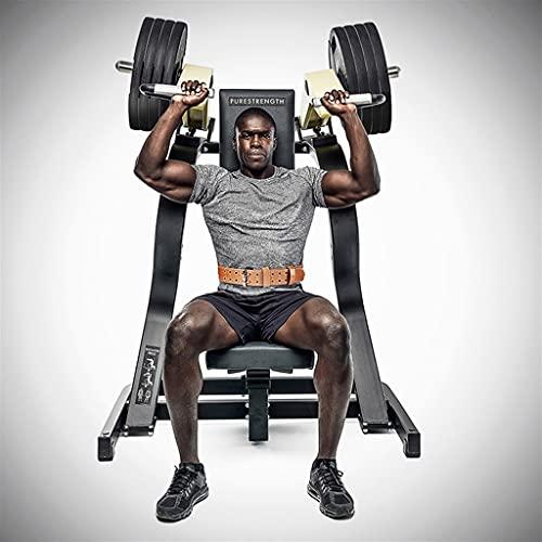 新品未使用！ ウェイトベルトフィットネスベルト茶革素材強度トレーニング腰保護具スクワット補助プロ用保護ベルト(カラー:ブラウン2、サイズ:大) 【RIZ9077842574】(32541円)