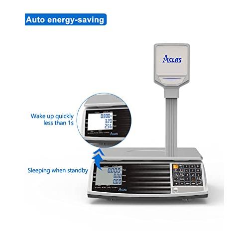 ACLAS　NTEP　Price　for　Scale　with　Certified　Trade　Legal　Display　Computing　Pole　Digital　60ポンド0.02ポンド商業小売スケール