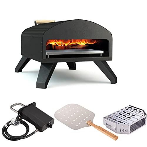 Bertello Outdoor Pizza Oven BundleBertello Pizza Oven、Gas+Wood Tray
