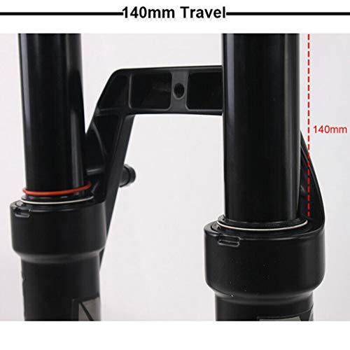 本日価格！！ LvTu MTBエアフロントフォークサスペンション26/27.5/29インチ、手動ロックアウト、39.8 mmテーパー、140 mmトラベル、15 x 110 mm、ディスクブレーキブラッ 【IQY9391930572】(33667円)