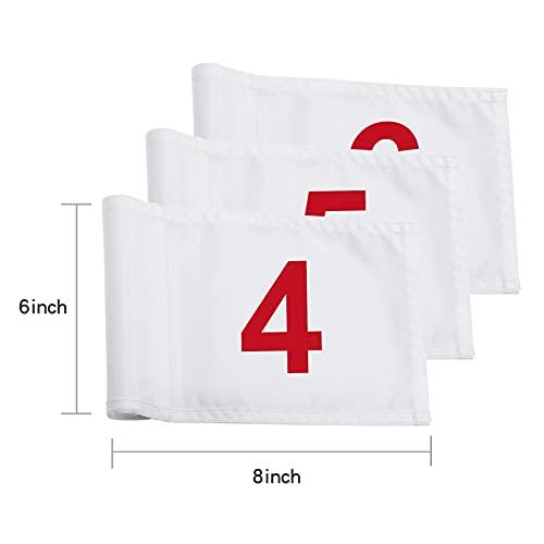 [大特価] KINGTOPゴルフフラッグスティックミニ、ヤードにグリーンフラッグを置く、6インチホールカップ、8インチ×6インチゴルフフラッグ、3フィートイエローフラッ 【HOV6715811549】(24074円)