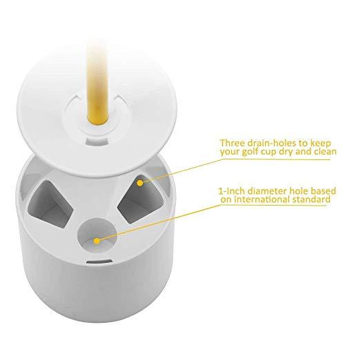 [大特価] KINGTOPゴルフフラッグスティックミニ、ヤードにグリーンフラッグを置く、6インチホールカップ、8インチ×6インチゴルフフラッグ、3フィートイエローフラッ 【HOV6715811549】(24074円)