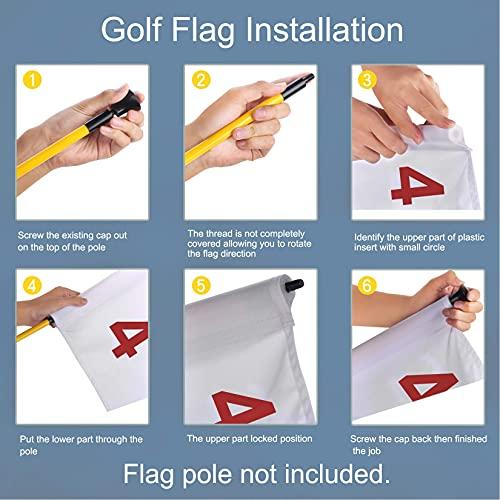 [大特価] KINGTOPゴルフフラッグスティックミニ、ヤードにグリーンフラッグを置く、6インチホールカップ、8インチ×6インチゴルフフラッグ、3フィートイエローフラッ 【HOV6715811549】(24074円)