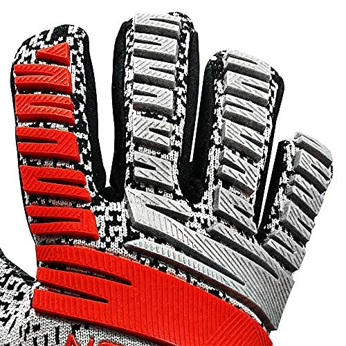 プロGKグローブ3.5 mmラテックス製エリートGKグローブ最大グリップ大人ユースサイズ8|9|10 (グレー、8) プロGKグローブ3 mmラテックス製エリートGKグローブ最大グリップ大人ユースサイズ8|9|10 グレー