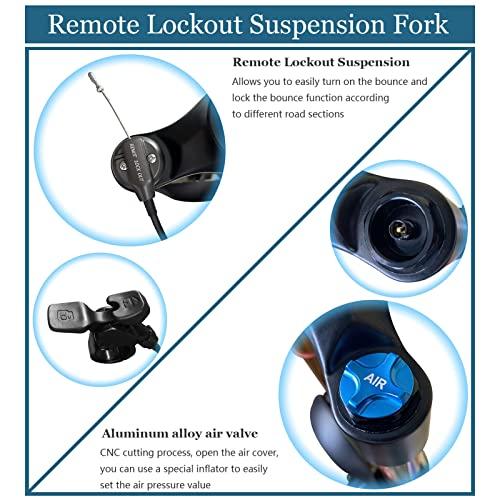 【２点セット】 LvTu Air MTBサスペンションフォーク26/27.5/29トラベル120 mm、リバウンド調整1-1/8ストレート/テーパーチューブQR 9 mm超軽量ディスクブレーキマウンテン 【CEG8344395186】(29912円)