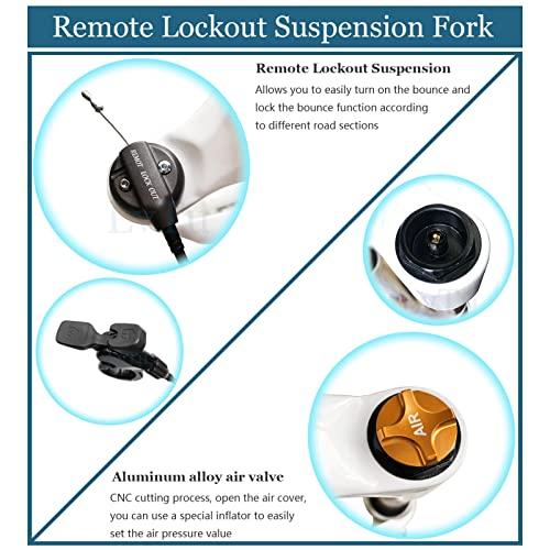 送料無料 LvTu 26・27.5・29インチMTBエアサスペンションフォークトラベル120 mm、マグネシウム合金超軽量リバウンドアジャスト自転車フロントフォーク9 mm QR (カラ 【XUR8180628586】(29325円)