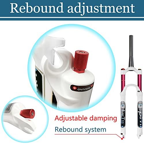 【新品 未使用 日本製】 LvTu 26・27.5・29インチMTBエアサスペンションフォークトラベル120 mm、マグネシウム合金超軽量リバウンドアジャスト自転車フロントフォーク9 mm QR (カラ 【WSO7526176326】(26979円)