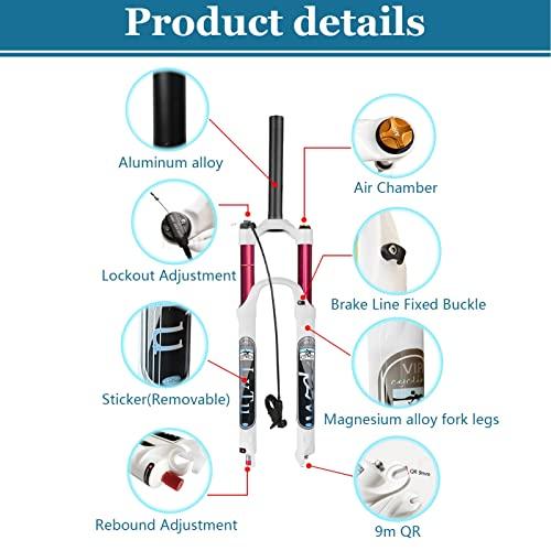 【新品同様 / 希少】 LvTu 26・27.5・29インチMTBエアサスペンションフォークトラベル120 mm、マグネシウム合金超軽量リバウンドアジャスト自転車フロントフォーク9 mm QR (カラ 【VQL7526173181】(26979円)
