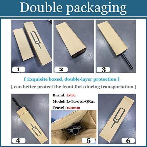 【新品同様 / 希少】 LvTu 26・27.5・29インチMTBエアサスペンションフォークトラベル120 mm、マグネシウム合金超軽量リバウンドアジャスト自転車フロントフォーク9 mm QR (カラ 【VQL7526173181】(26979円)