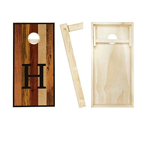 専用出品 パーソナライズされたブラックモノグラムコーンホールセット-2×4 (規定サイズ) 、レターD-ボード2枚、 (8) コーン充填袋、 (1) ボード用ブラックキャリーケ 【TMF2317576540】(83078円)